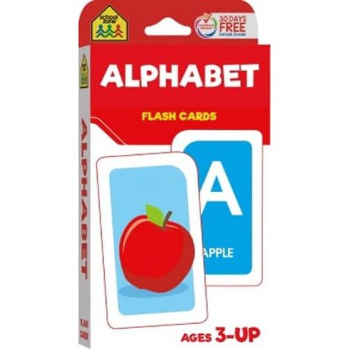 WM School Zone Alphabet Flash Cards, 3+ Years, Alphabet Learning, 52-Card Set