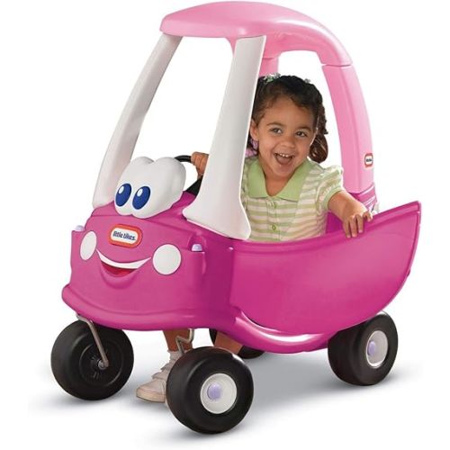 Little Tikes Princess Cozy Coupe Ride-On Toy - Toddler Car Push and Buggy Includes Working Doors, Steering Wheel, Horn, Gas Cap, Ignition Switch - For Boys and Girls Active Play , Magenta