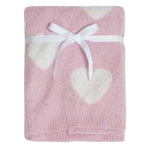 Modern Moments by Gerber Infant Baby Boy or Girl Unisex Soft Cozy Viscose Blanket, Hearts