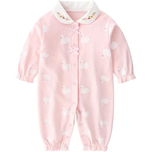 Babymine Baby One Piece Romper Soft Cotton Sleepwear Footed Jumpsuit for 0-12 Month Infant