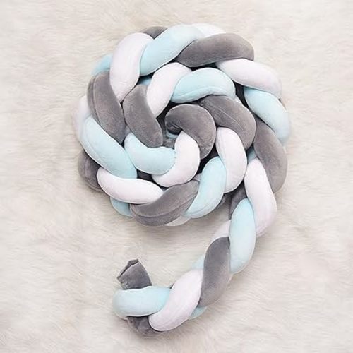 Multi-Purpose Knot Ball Pillow – Soft Cotton Plush Decorative Throw Pillow, Round Braided Cushion for Home, Indoor Sofa, and Bed (G, 78inch)