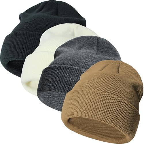 Sea Zaela 4 Packs Baby Toddler Winter Hats Infant Boys Girls Beanie Soft Knitted Hat Set