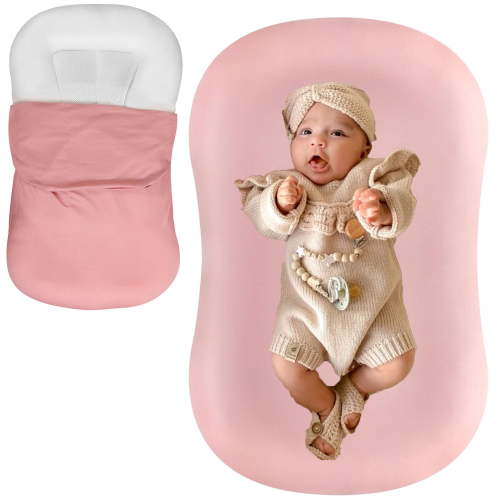 Baby Lounger for Newborn, Breathable Soft Cotton Cozy Kid Lounger, 0-24 Months Portable Lounger, Newborn Baby Essentials Gift