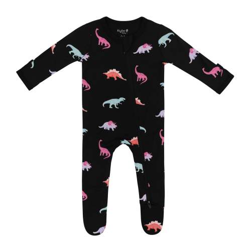 3-6M Zippered Footie in Midnight Roar