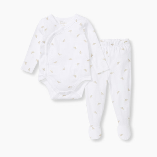 Burt's Bees Baby Organic Cotton Micro Golden Bee Bodysuit Set - Golden Bee, 0-3 M