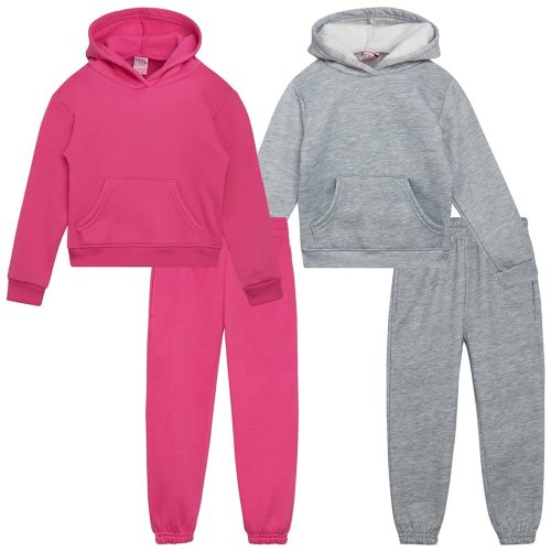 Real Love Toddler Girls Pants Set - 4 Piece Girls Jogger Sweatpants and Hooded Sweatshirt Youth Kids Activewear Set (2T-6)