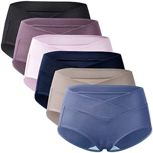 Mama Cotton Women's Under The Bump Maternity Panties Pregnancy Postpartum Maternity Underwear Multi-Pack