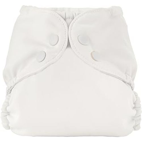 Esembly Cloth Diaper Outer, Swim and Waterproof Cloth Diaper Cover, Leak-Proof and Breathable Layer, Reusable with Snap Closure - Size 1 (7-17lbs), Parchment