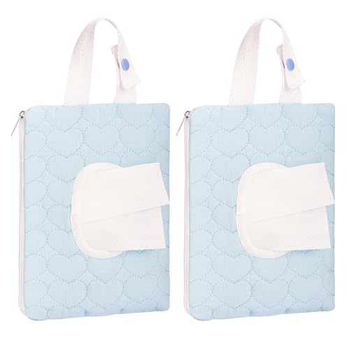 Eileithyia Wipe Dispenser Baby Wipes Dispenser Container Soft Quilted Baby Wipe Holder Portable Travel Diaper and Wipes Pouch Bag