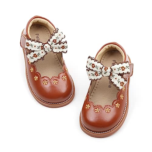 Felix & Flora Toddler Little Girl Mary Jane Dress Shoes - Ballet Flats for Girl Party School Shoes
