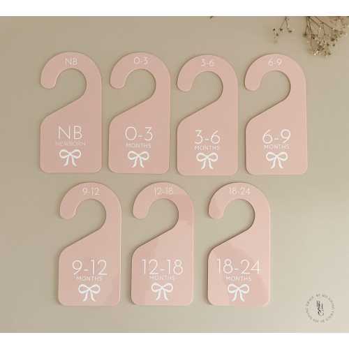 Acrylic Bow Baby Closet Dividers | Closet Dividers Baby | Clothes Size Markers for Babies | Organize Baby's Closet | Baby Shower Gift Ideas