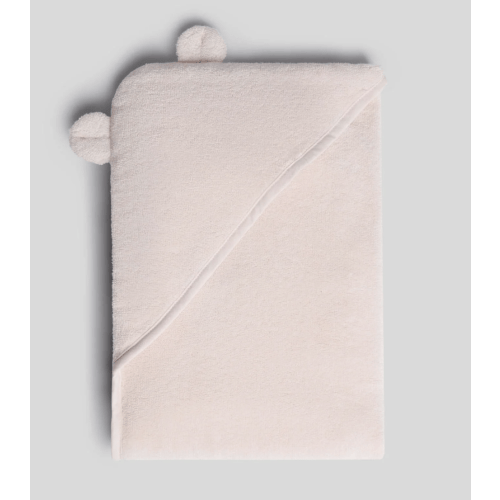 Organic Hooded Baby Towel with Ears - Blush