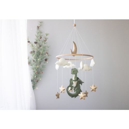 Dragon Nursery Baby Mobile Baby Boy Mobile Felt Hanging Toy - Etsy