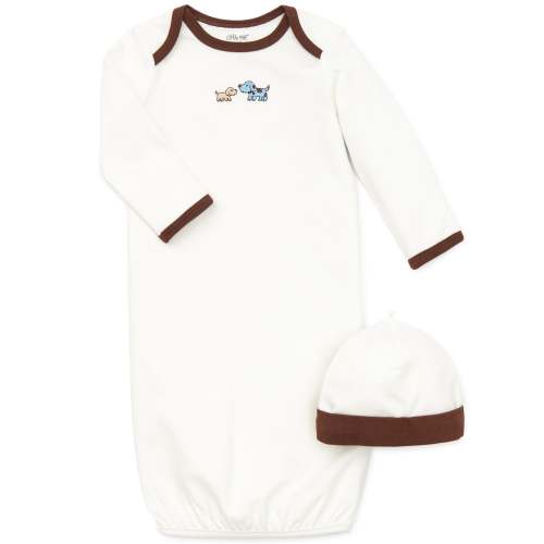 Cute Puppies Sleeper Gown And Hat