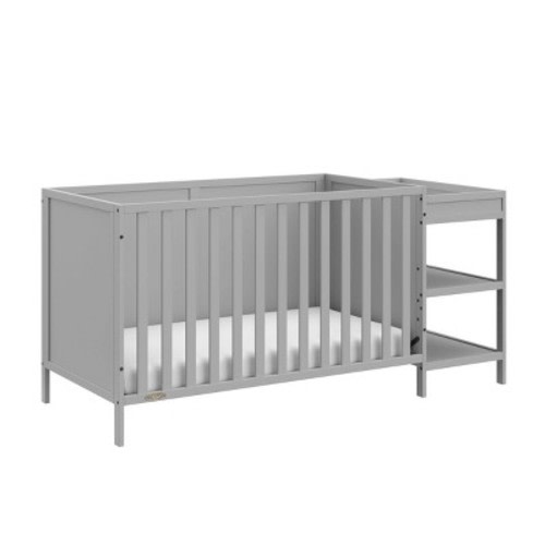 Graco Theo 5-in-1 Convertible Crib and Changer - Pebble Gray