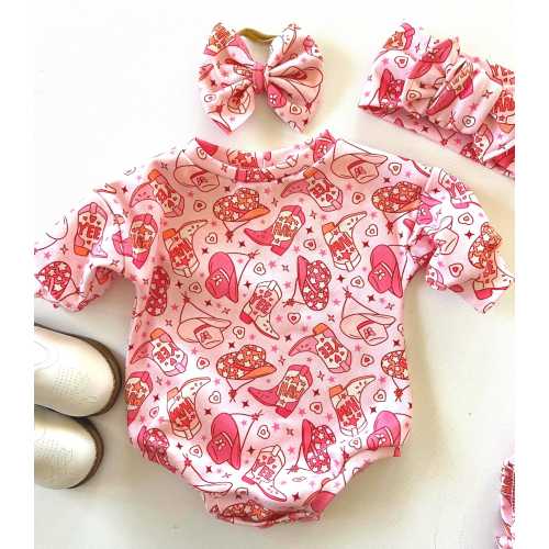 Valentines Baby Romper, Bummies, Strappy dress/skirt, Western Valentines Baby girl Clothes