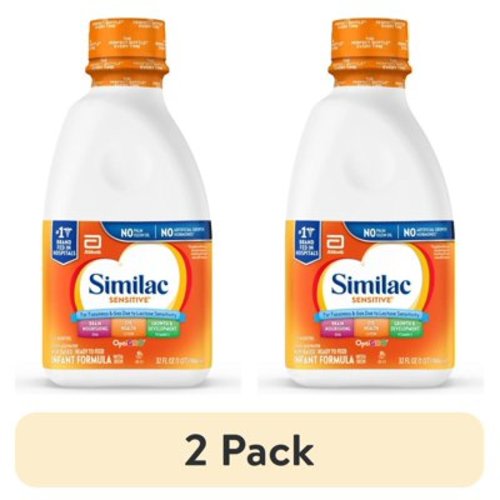 (2 pack) Similac Sensitive Ready-to-Feed Baby Formula, 32-fl-oz Bottle