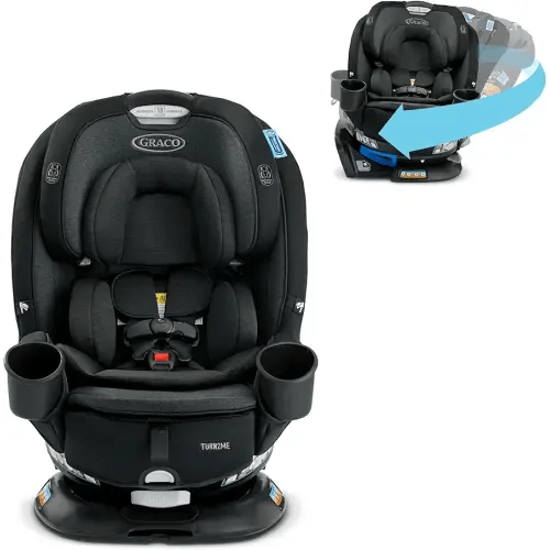 Graco Turn2Me 3-in-1 Convertible Car Seat, Rotating Seat feature, with Rear-Facing, Forward-Facing and Highback Booster options in Cambridge