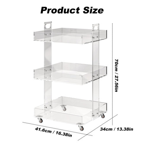 Acrylic Diaper Caddy Rolling Cart
