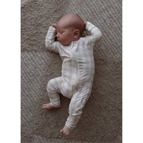 Bamboo Zip Pajamas | Gingham
