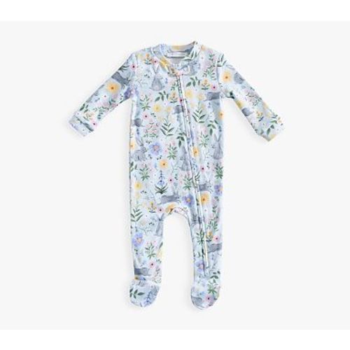 Rifle Paper Co. Organic Bunny Floral Baby Pajama , 6-9 Months , Blue Multi