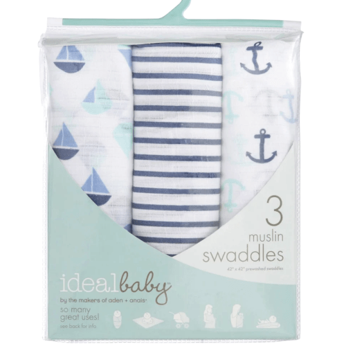 Aden + Anais - Muslin Swaddle (Pack of 3) - Set Sail