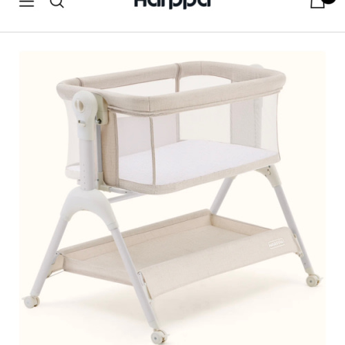 HARPPA Cuddly Sway | 3-in-1 Rocking Baby Bassinet & Bedside Sleeper with Anti-Reflux Mattress for Newborns | Attaches to Bed, Adjustable Height, Tool-Free Setup, Portable Wheels, CPSC Certified, Gentle Rocking Motion | Ideal for Infants, Safe Co-Sleeping