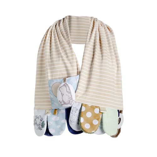 DEMDACO Mommy & Me Vibrant Colorful 9.5 x 52 Inch Soft Polyester Fabric Tactile Textured Whimsical Activity Fashion Scarf