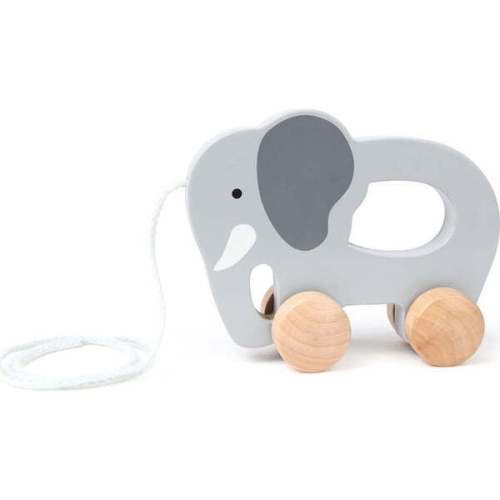 Hape: Push & Pull Elephant - Gray - Wooden Toy - Hape | Maisonette