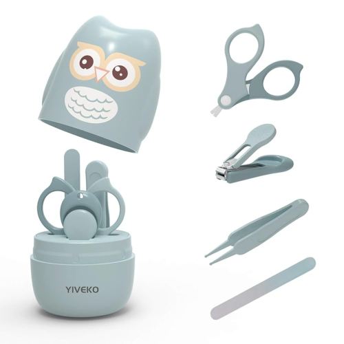 Amazon.com : YIVEKO Baby Nail Kit, 4-in-1 Baby Nail Care Set with Cute Case, Baby Nail Clipper, Scissor, Nail File & Tweezer, Baby Manicure Kit and Pedicure kit for Newborn, Infant, Toddler, Kids-Owl Blue : Baby