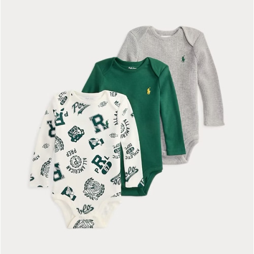 Cotton Interlock Bodysuit 3-Pack