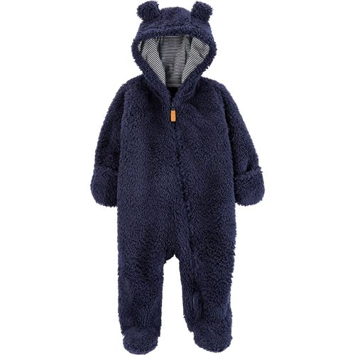 Carter's baby-boys Pram - 3 Months - Navy Sherpa