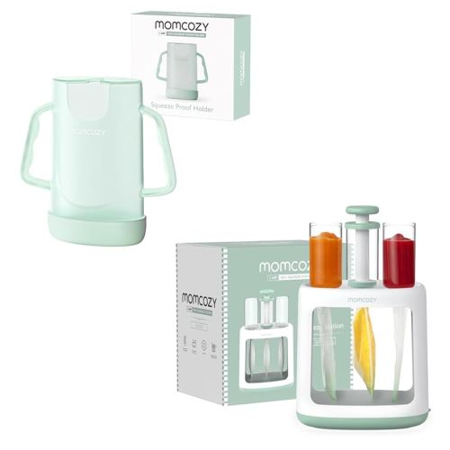 Momcozy Squeeze Pouch Holder Baby Food Maker for Puree Food Storage, Precise Capacity Squeeze Station