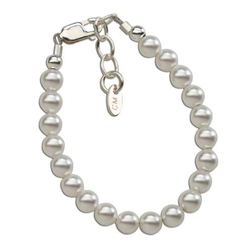 Cherished Moments Serenity Sterling Silver Pearl Bracelet, Medium