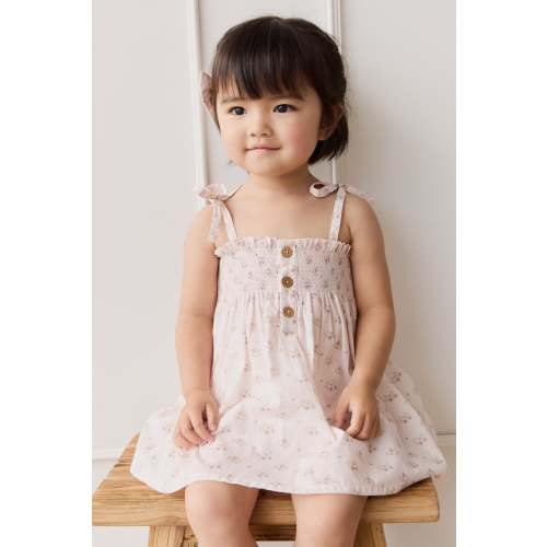 Organic Cotton Ellie Top - Rose Floral Pink
