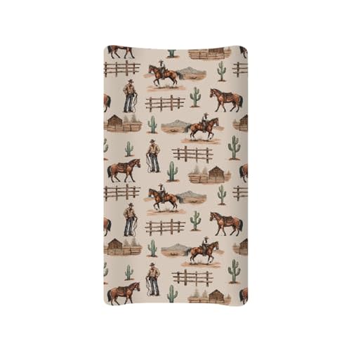 Zanxiantu Horse Baby Changing Pad Cover Infant Newborn Diaper Table Change Mat Sheets Cover Changing Table Covers for Boys Girls-Purple