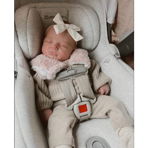 Baby car seat strap Cover rose pink-car seat neck strap-stroller seat strap-reversible seat strap-Minky car seat White Arrow car seat strap