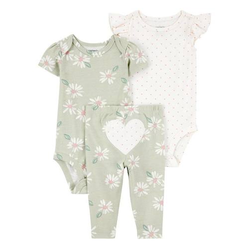 Baby Girls Carter's 3-pc. Heart Bodysuit & Legging Set