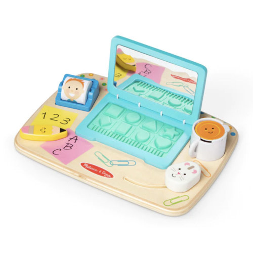 Melissa & Doug Wooden Work & Play Desktop Activity Board