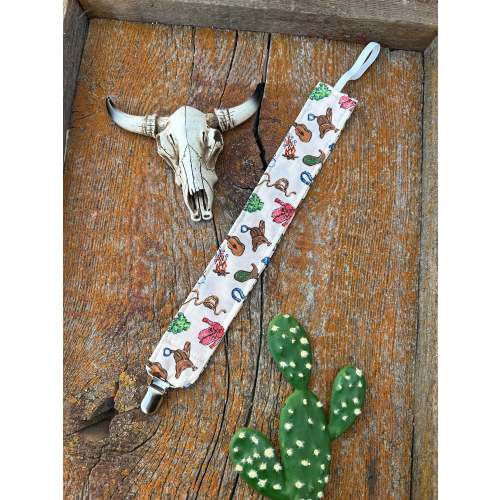 Cowkid pacifier clip