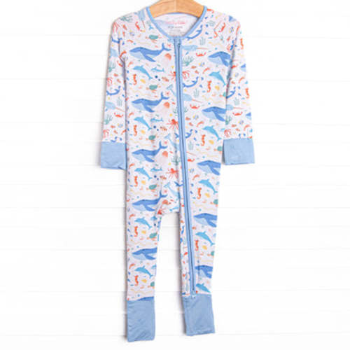 Deep Blue Discovery Bamboo Zippy Pajama, Blue – Stitchy Fish