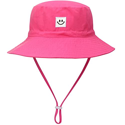 MaxNova Baby Sun Hat Smile Face UPF 50+ Toddler Bucket Hat for Boys Girls 0-7 Years