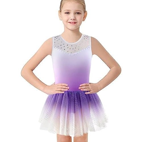 Gymnastics Skirted Leotards Ballet Tutu Dance Dress Mermaid Unicorn Gymnastic Skirt (Baby/Toddler/Big Girls)