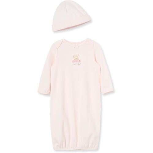Little Me Baby Girls' 2-Piece Nightgown and Cap Set