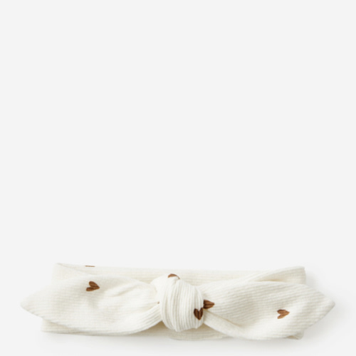 Organic Pointelle Bow Headband