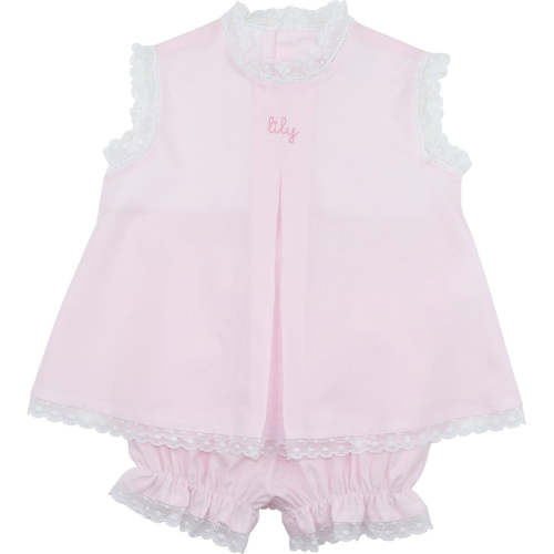 Pink Lace Heirloom Diaper Set
