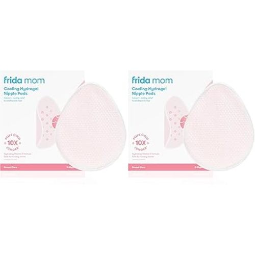 Frida Mom Nursing Pads, Cooling Hydrogel Nipple Pads for Hydration and Soothing Sore Nipples, Breastfeeding Essentials, 8ct (Pack of 2)