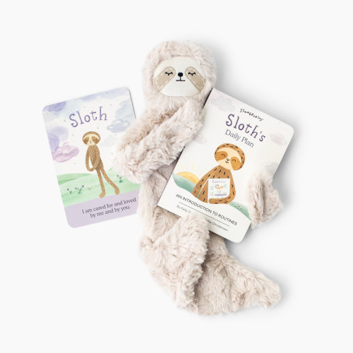 Slumberkins, Inc. Plush Snuggler & Book Bundle - Sloth's Routines