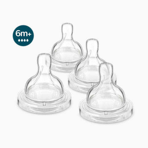 Philips Avent Anti-Colic Baby Bottle Nipples (4 Pack) - Level 4