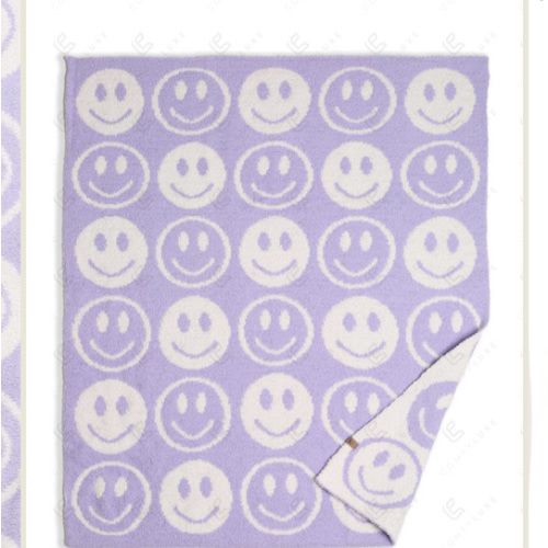 Children's Mini Happy Face Pattern Luxury Soft Throw Blanket